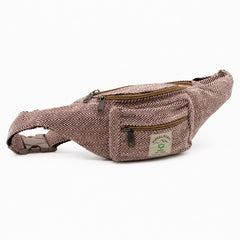 Cotton Hemp Style Belt (or Fanny) Bag - Wine