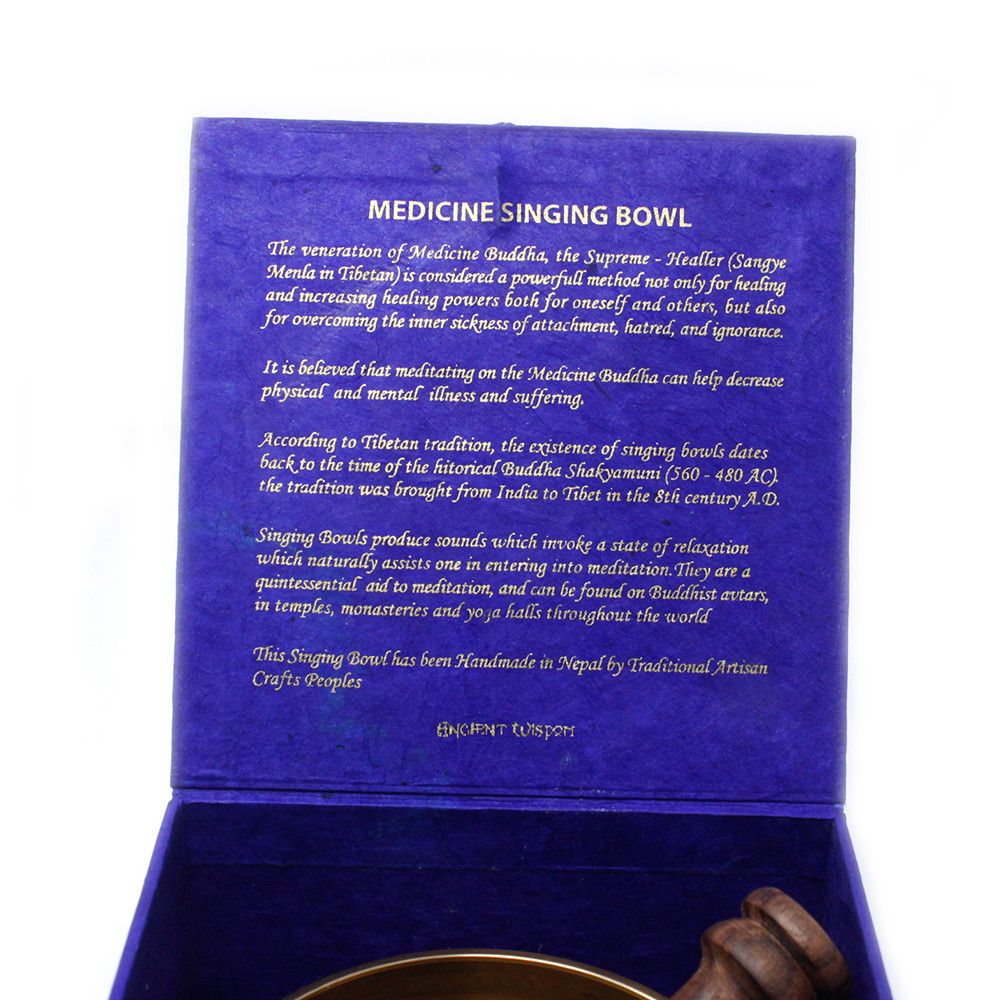 Medicine Buddha Singing Bowl Set 10cm (min 500gm) product image 2