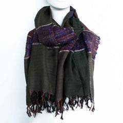 Lrg Indian Boho Scarves - 28x72cm - Random Blues product image 2
