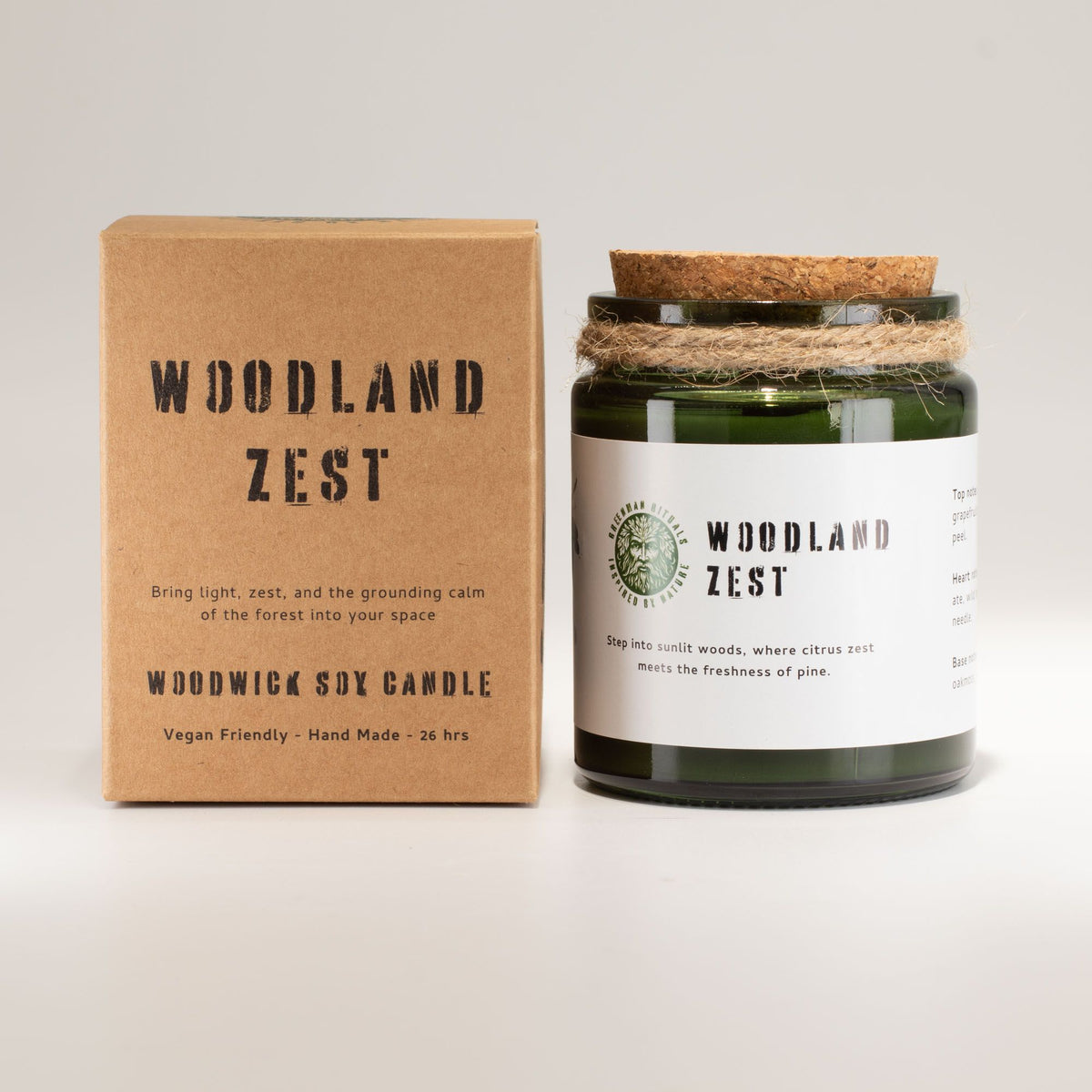 Greenman Woodwick Soy Candle - Woodland Zest product image 2