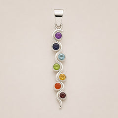 Indian Devotional Pendant - Silver Plated (45cm Cord)- Snake Chakra product image 3