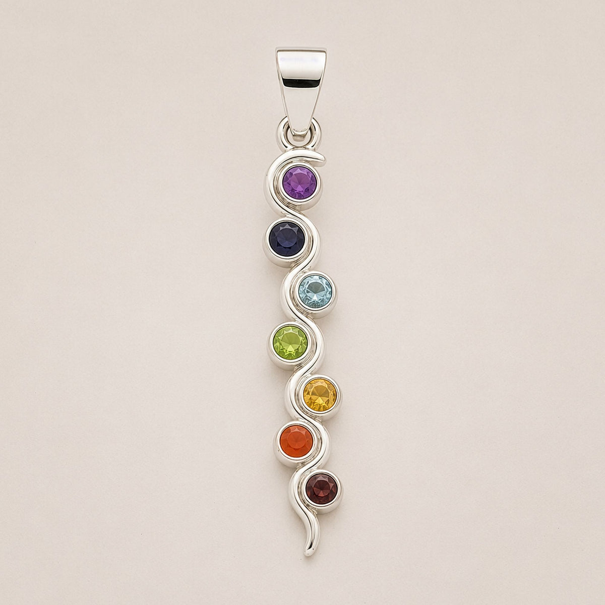 Indian Devotional Pendant - Silver Plated (45cm Cord)- Snake Chakra product image 3