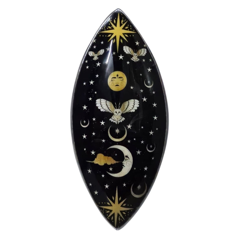 Enamel Incense Bowl - Aluminum - Enchanted Night Owl product image