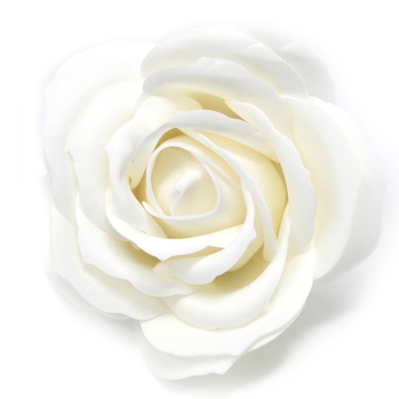 Craft Soap Flowers - Lrg Rose - White product image