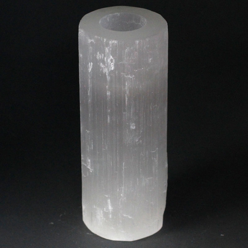 Selenite Cylinder Candle Holder - 20 cm product image