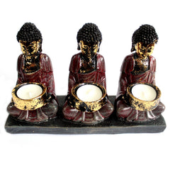 Antique Buddha - Three Devotees Candle Holder product image