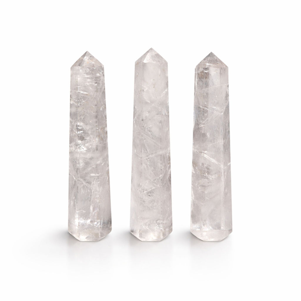 Gemstone Six Face Obelisk Point approx 11cm - Clear Quartz product image