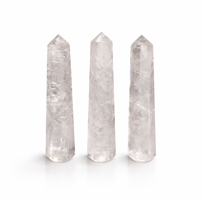 Gemstone Six Face Obelisk Point approx 11cm - Clear Quartz product image