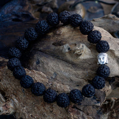 Rudraksha Buddah Bangle Mala - Dark product image 6