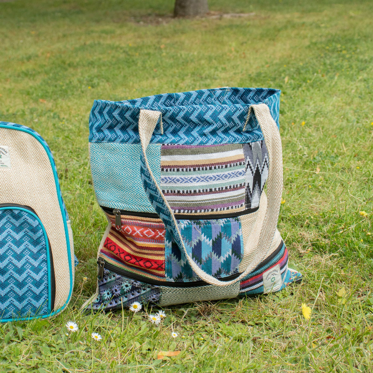 Patchwork Kathmandu Tote Bag - Dhaka Design (37x38cm) - product image 12