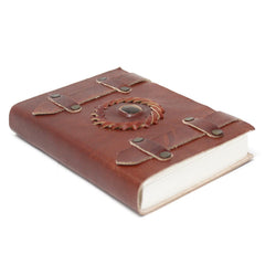 Leather Tigereye with Belts Notebook (6x4") product image 2