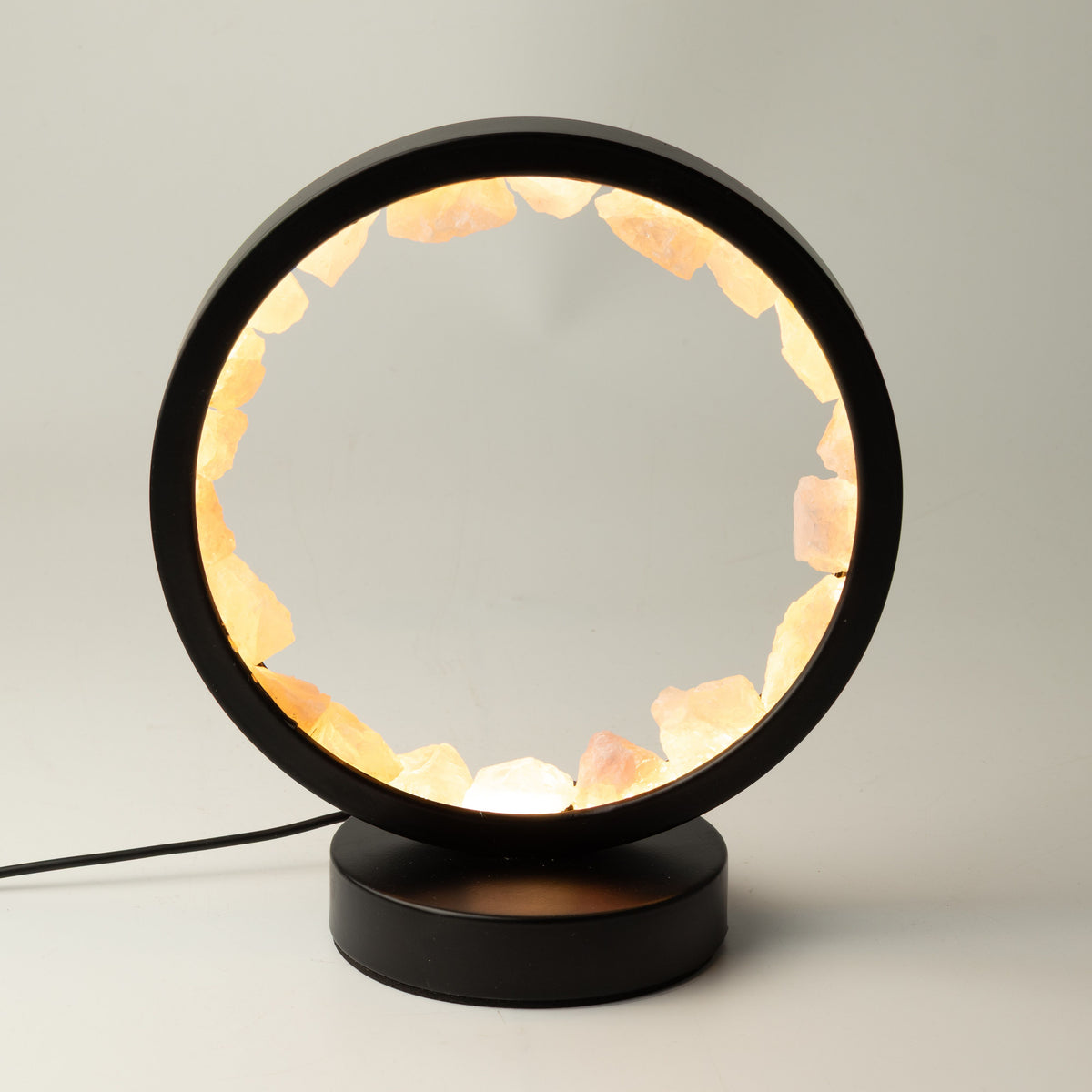 Gemstone Halo Lamp - Zen Body - Rose Quartz – product view 4