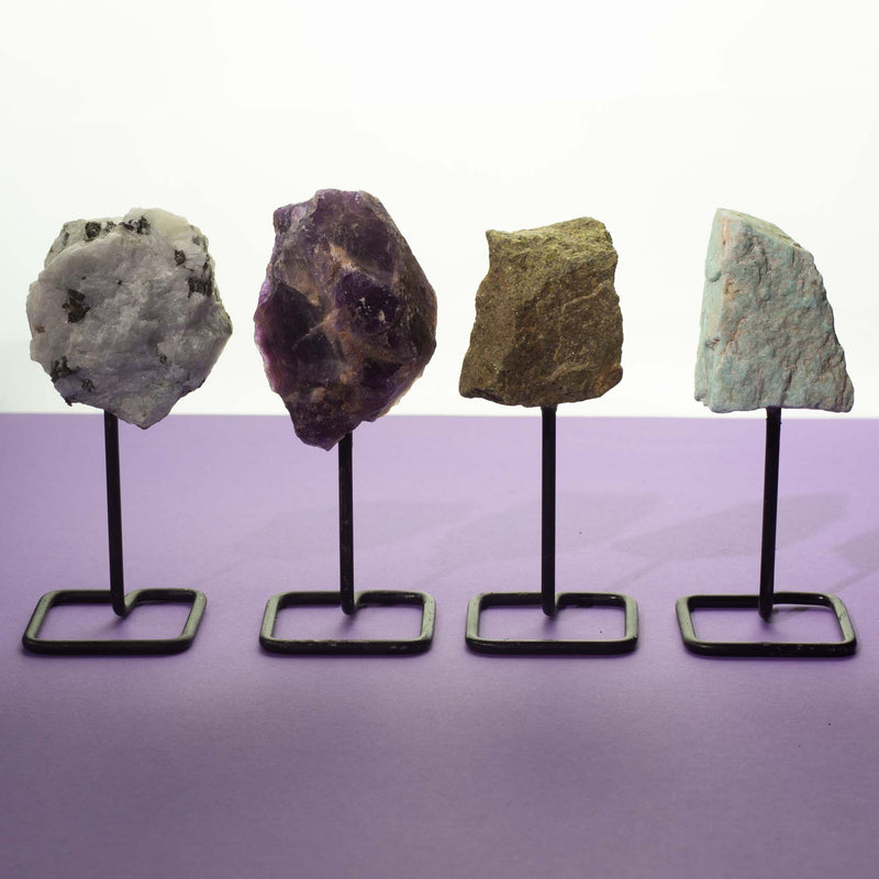 Mineral Specimen on Metal Stand - Epidote product image