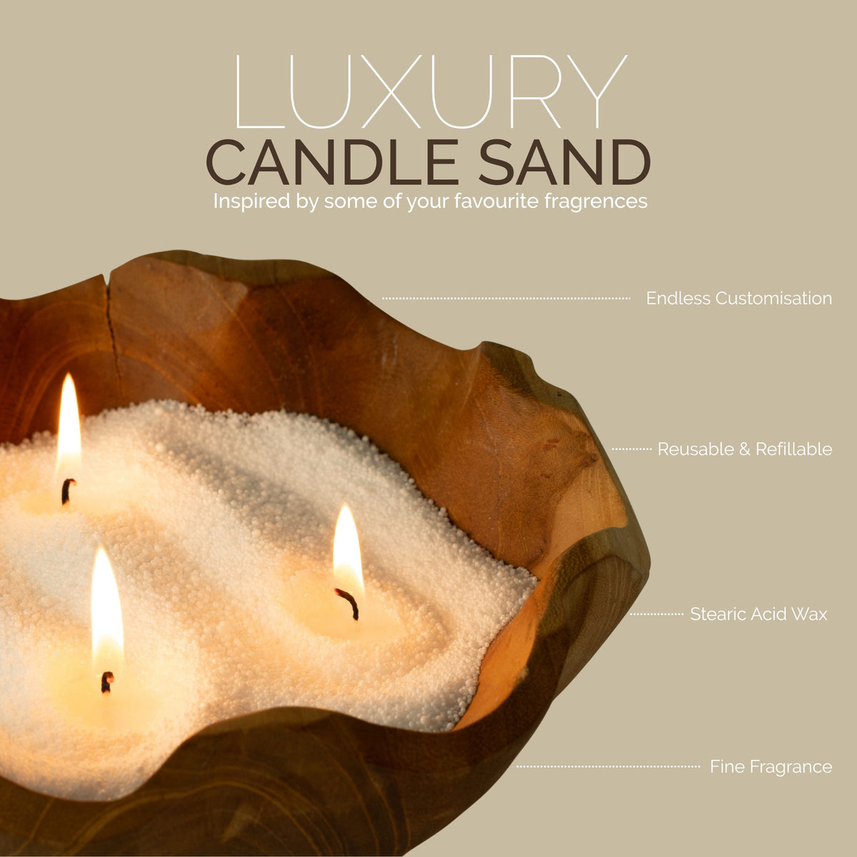 Fragranced Candle Sand - White - Starlight Elixir - 300g - product image 11
