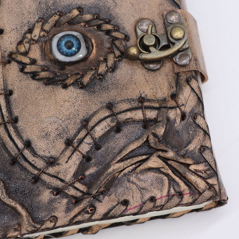 Brown Tan Book - Evil Eye Decor - 160 Deckle Edges Pages - 17x12.5cm product image