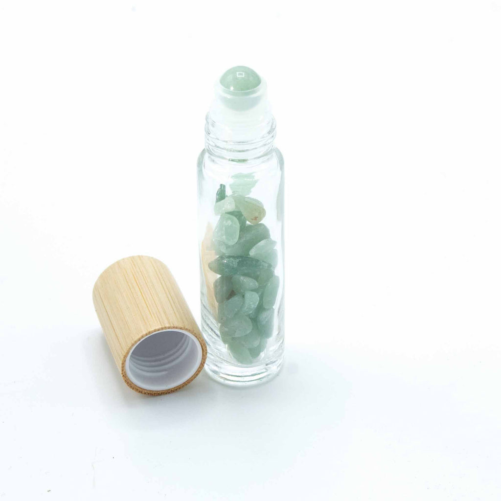 Gemstone Essential Oil Roller Bottle - Aventurine - Wooden Cap product image 4