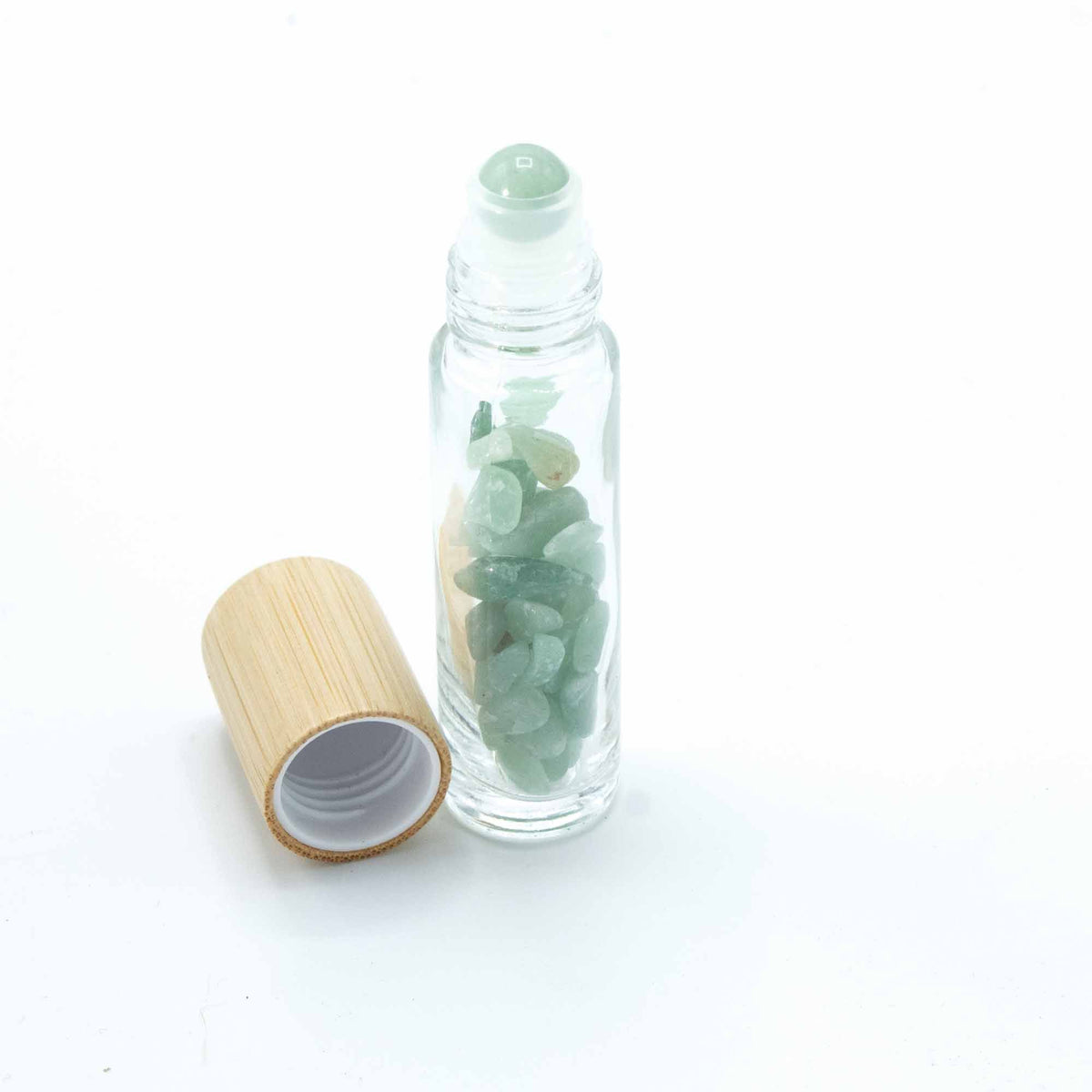 Gemstone Essential Oil Roller Bottle - Aventurine - Wooden Cap product image 4