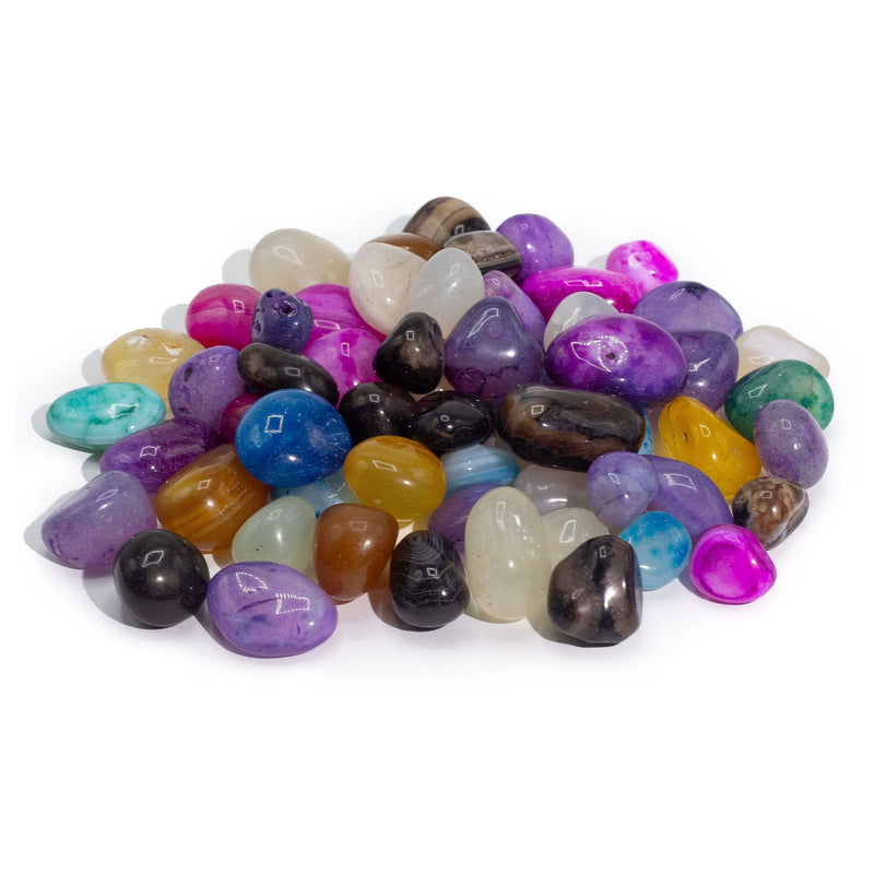 Bulk Treated Mixed Agate - 1kg (aprox. 70 stones) - 7 colours product image