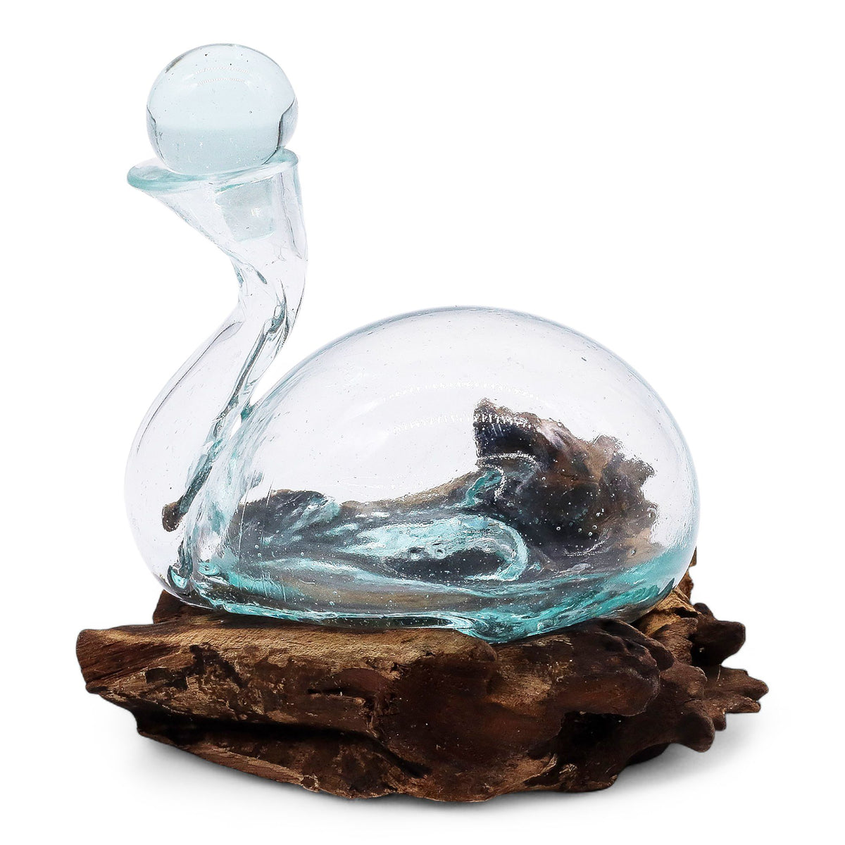 Molten Glass Duck Decanter on Wood with Stopper 19cm product image 5