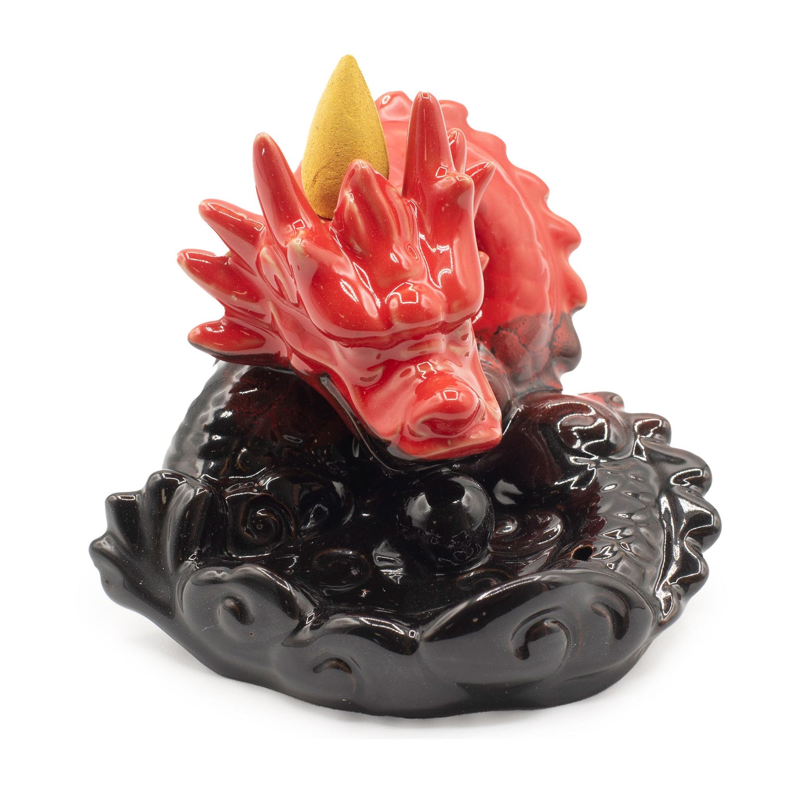 Backflow Incense Burner - Small Red Dragon product image