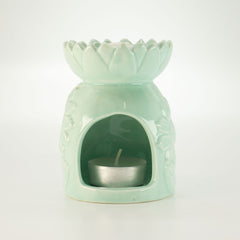 Ceramic Sunflower Oil Burner - Pastel Green product image 3