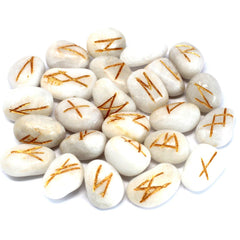 Runes Stone Set in Pouch - White Agate product image 2