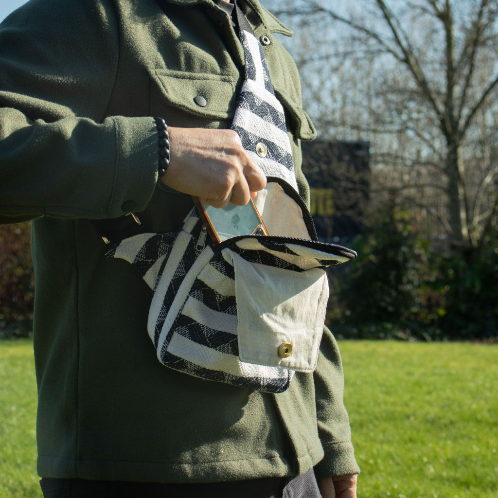 Nomad Sari Jacquard Natural Cross Bag - Atlas Nomad product image 5