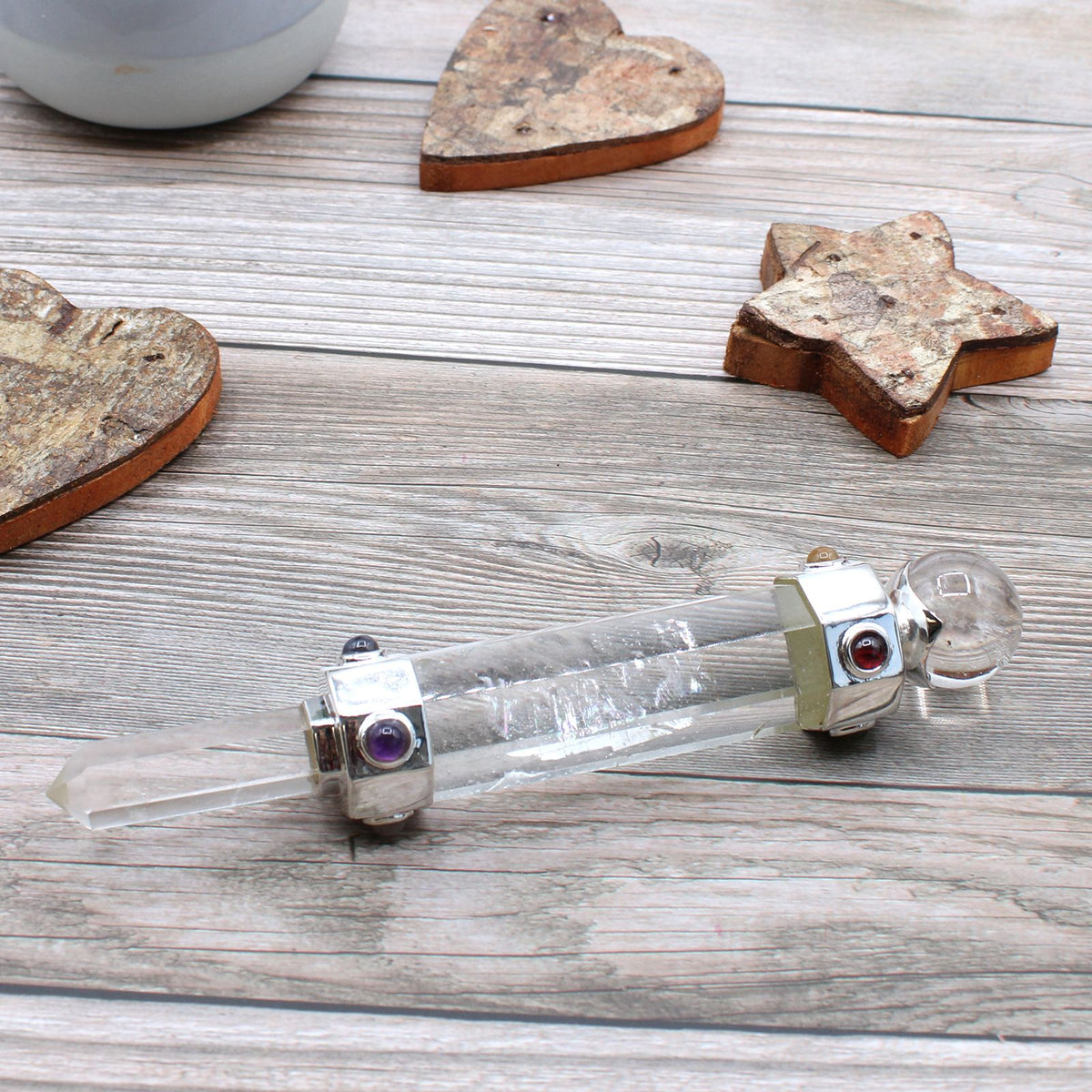 Hexagonal Crystal Healing Wand - 12cm - Rock Quartz product image 2