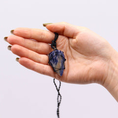 Laced Gemstone Teardrop Pendant - Sodalite product image 4