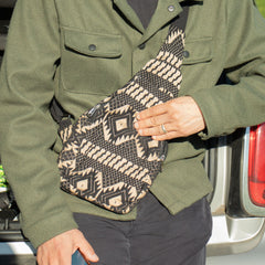 Nomad Sari Jacquard Natural Cross Bag - Desert Loom product image 9