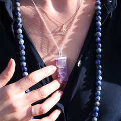 Gemstone Flat Pencil Pendant - Amethyst product image 7