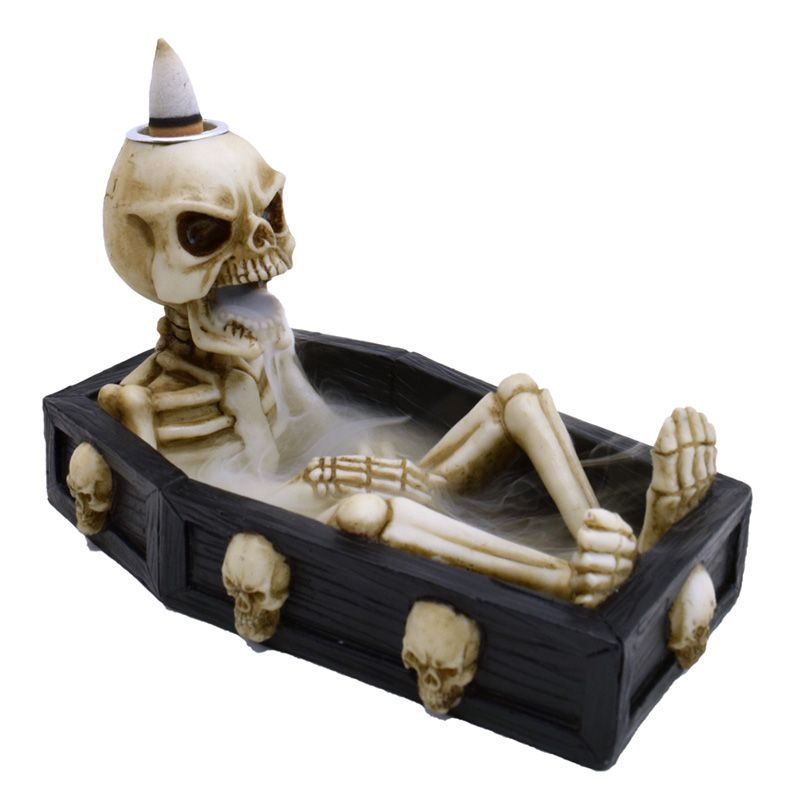 Skeleton in the Coffin Backflow Incense Burner product image