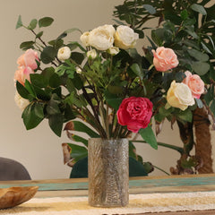 Natural Floral Glass - Tall Vase Candle Holder - Pino - (19x11cm) product image 7