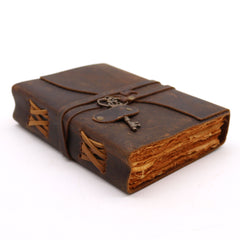 Oiled Leather & Key - 200 pages decle-edged - 13x18cm product image 4