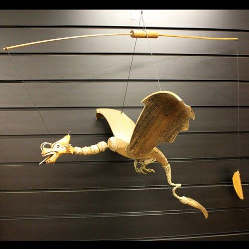 Lrg Nat Coconut Dragon Mobile 46cm product image