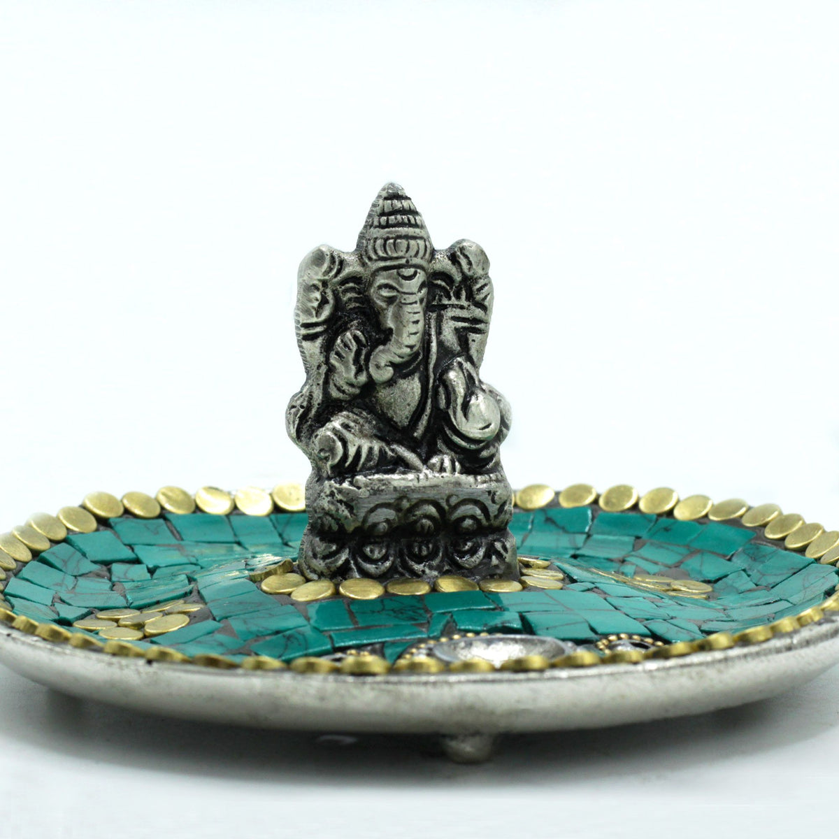 Ganesh Plate Tibetan Decor Cone & Stick Holder product image 2