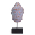 Stillness Buddha Head on Stand - Blue Copper product image