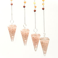 Orgonite Power Chakra Pendulum - Rose Quartz product image 3