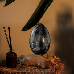 DriftGlow Lamp Crackle Lava Egg Shade - Grey product image 5