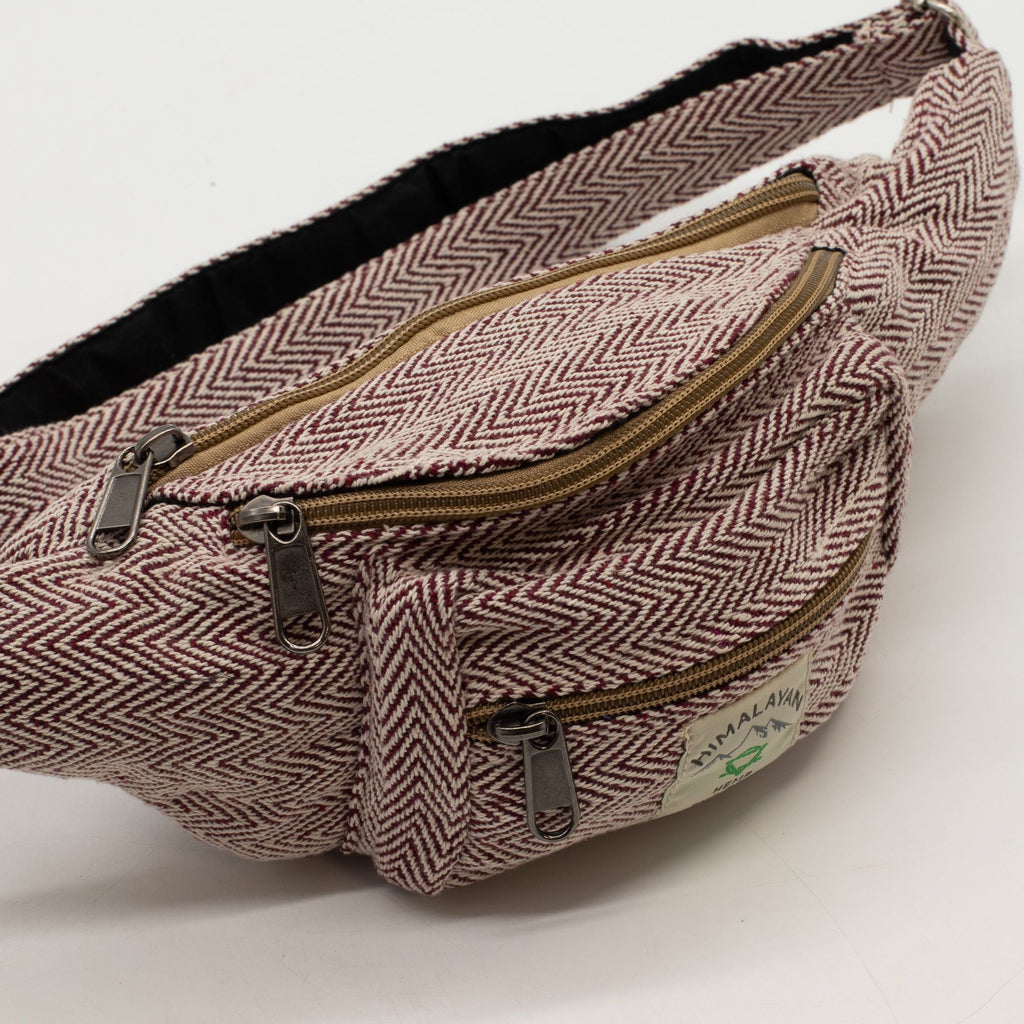 Cotton Hemp Style Belt (or Fanny) Bag - Wine - product image 5