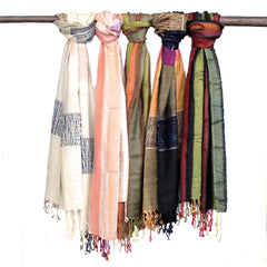 Lrg Indian Boho Scarves - 28x72cm - Random Greens product image
