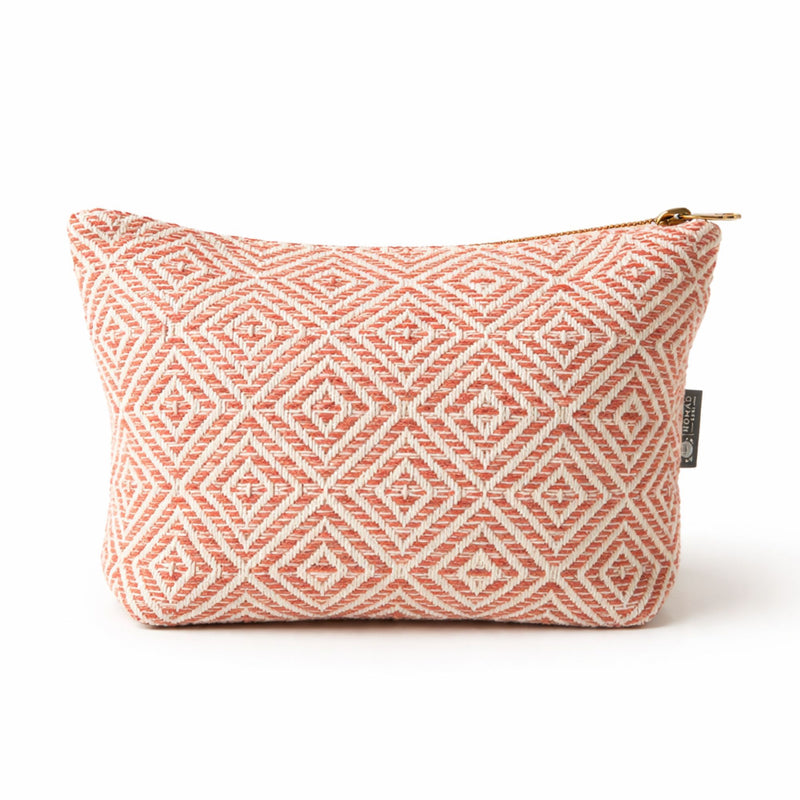 Nomad Sari Indian Jacquard Toiletry Bag - Coral Maze product image