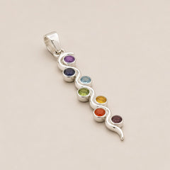 Indian Devotional Pendant - Silver Plated (45cm Cord)- Snake Chakra product image 4