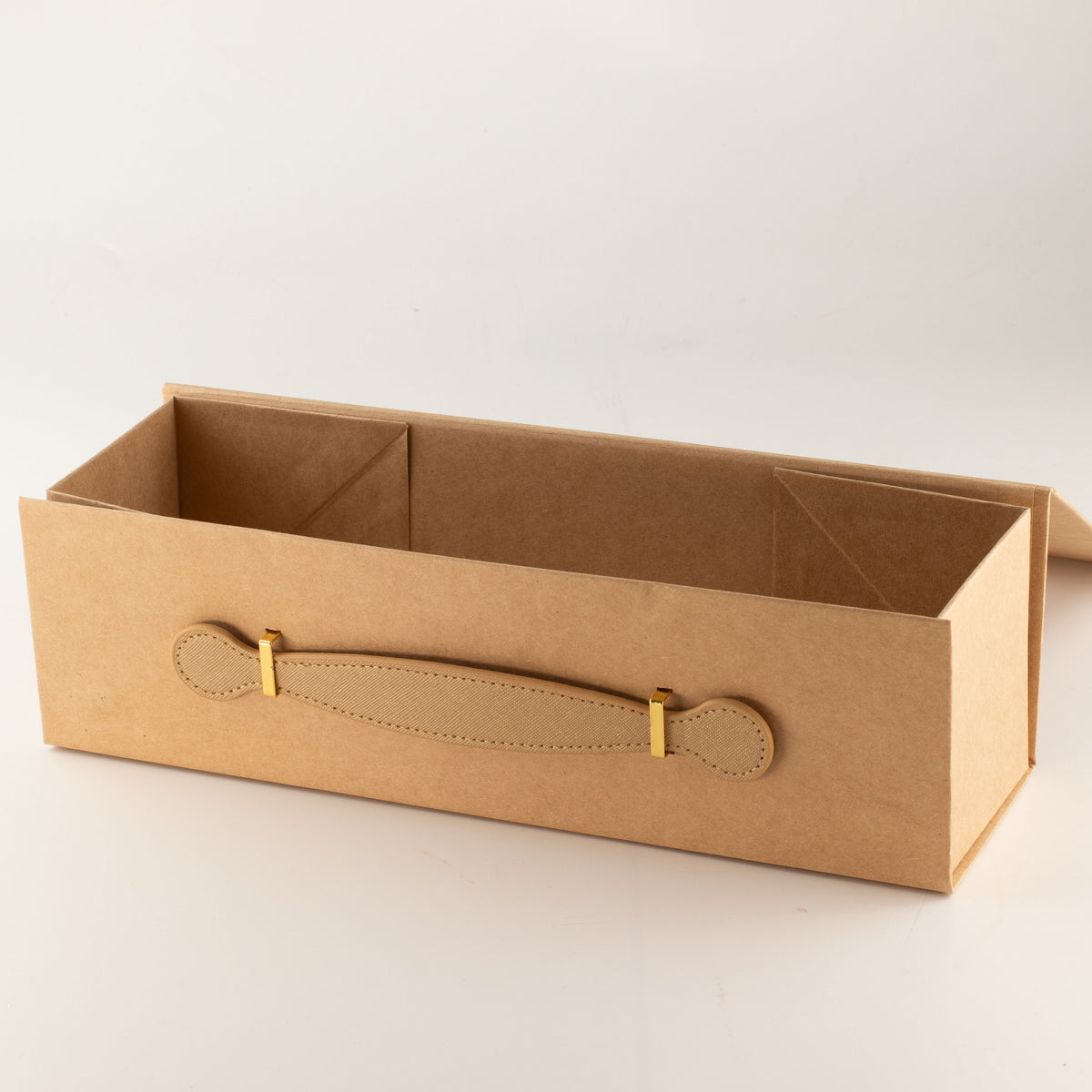 Flat Pack Gift Box - Wine Box Shape (33.5x10x10.5cm) - Brown Craft - product image 5