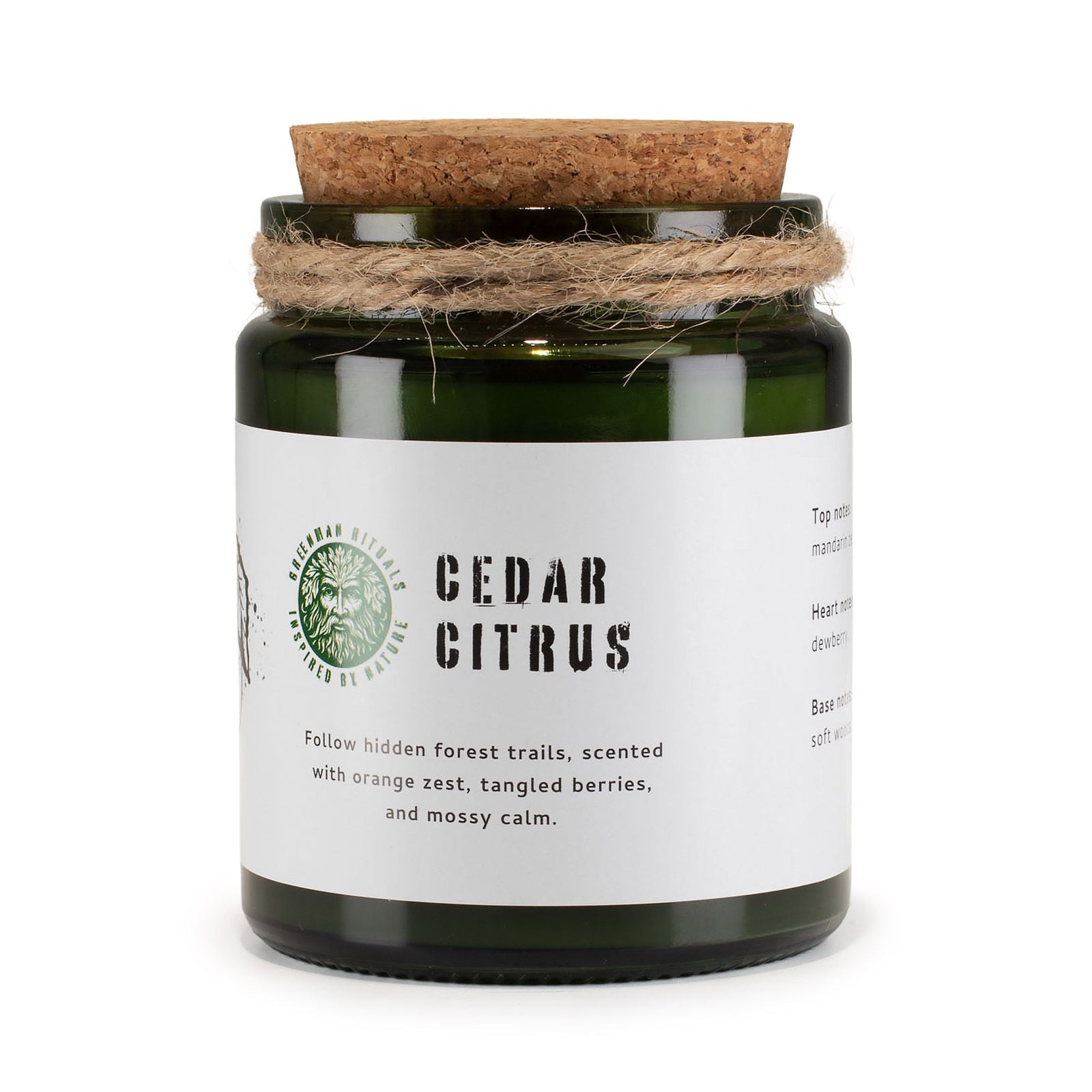 Greenman Woodwick Soy Candle - Cedar Citrus product image
