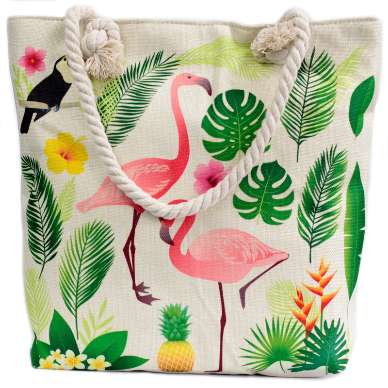 Rope Handle Bag - Flamingo & More product image