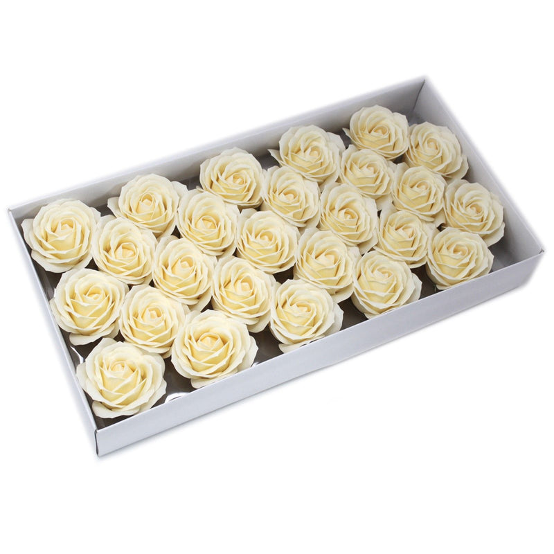 Craft Soap Flowers - Lrg Rose - Ivory product image