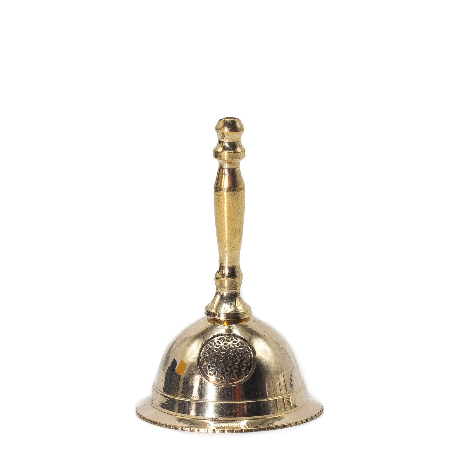 Small Altar Brass Bell - Flower of Life product image