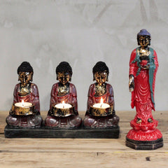 Antique Buddha - Three Devotees Candle Holder product image 4
