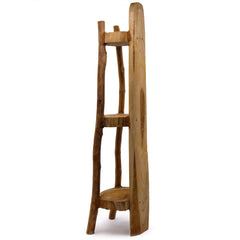 Natural Teak Corner Unit 3 Shelves - 90cm high product image 3